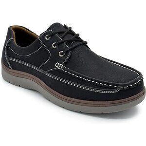 Aston Marc Mens Lace Up Trendy Walking Casual Shoes Black Size 11M NWOB